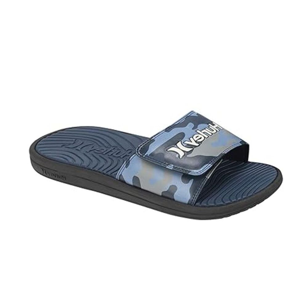 Hurley Mens Vel Camouflage Slides / Navy/Brown Combo